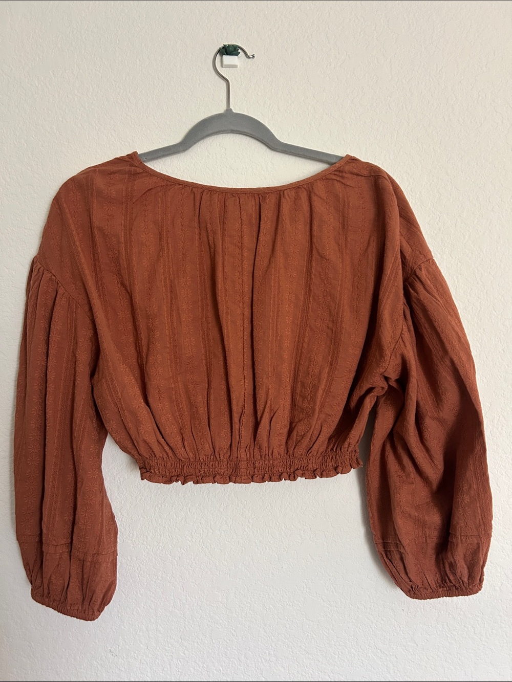 Universal Thread Rust Peasant Crop Top - Picture 3 of 3